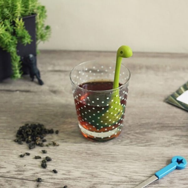 2 ST Loch Ness Monster Tea Infuser Silikon Tefilter Återanvändbart te Green