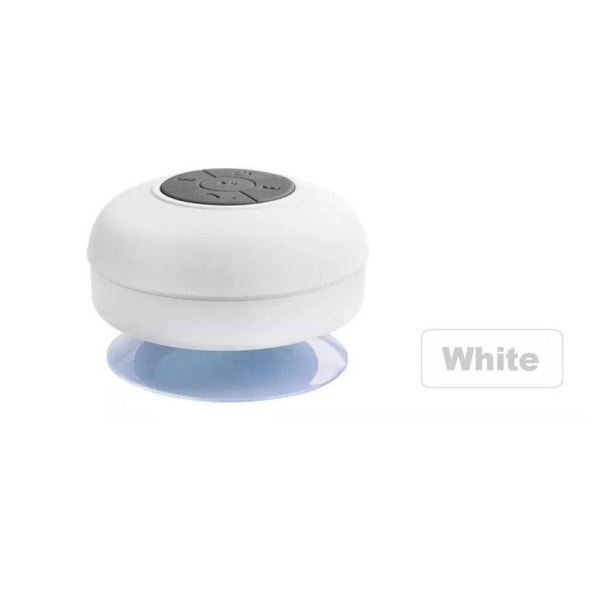 Trådlös vattentät bärbar 2.4GHz Bluetooth Mini Stereo Högtalardusch White