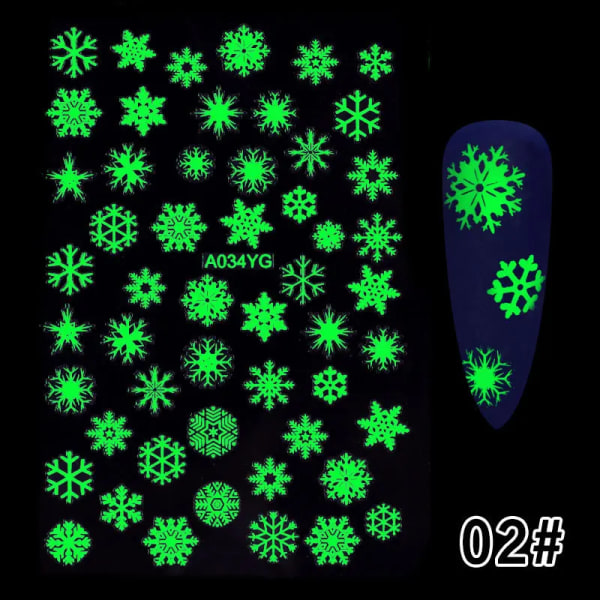 4*100cm Christmas Silver Winter Snowflake Nail Art Glitter Stick CHINA 2