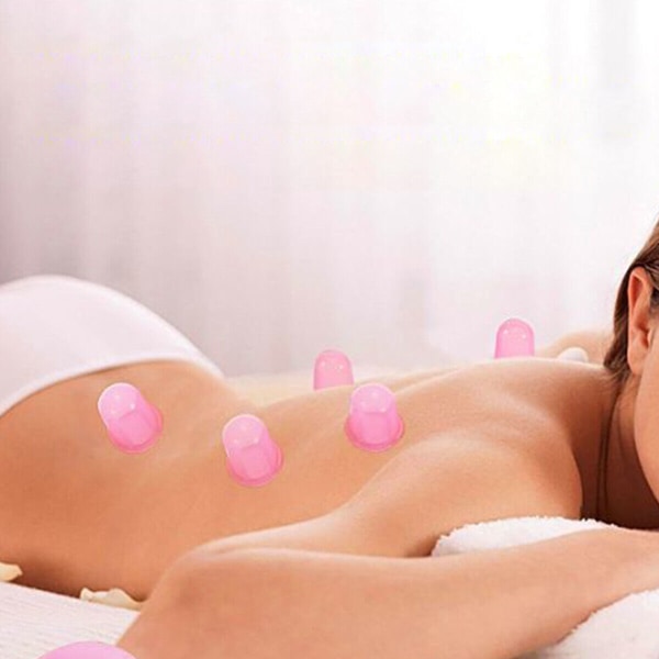 3X Koppning Massage Vakuumterapi Kropps- och ansiktskopp Anti Cellulite Silikon L