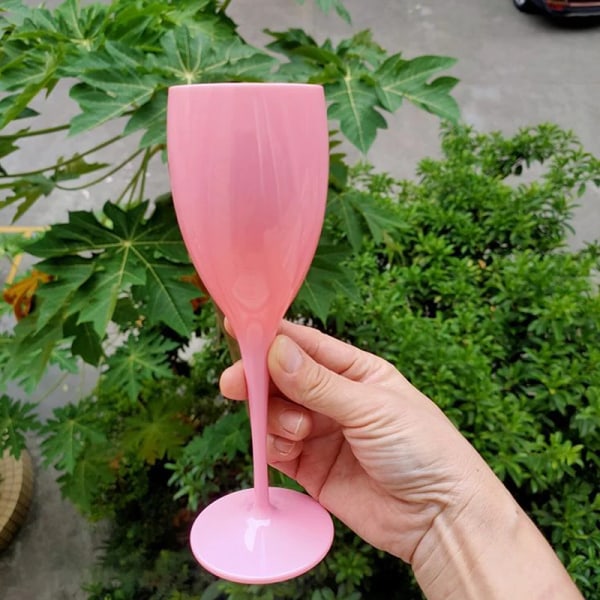 Champagne Flutes Glas Plast Vinglas Tål diskmaskin Whi Orange
