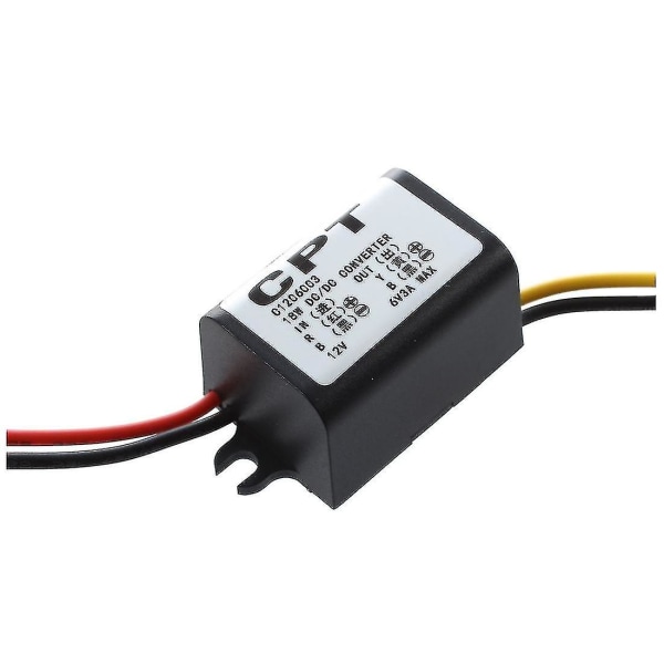 12v till 6v DC-DC omvandlare stegmodul spänningsregulator svart