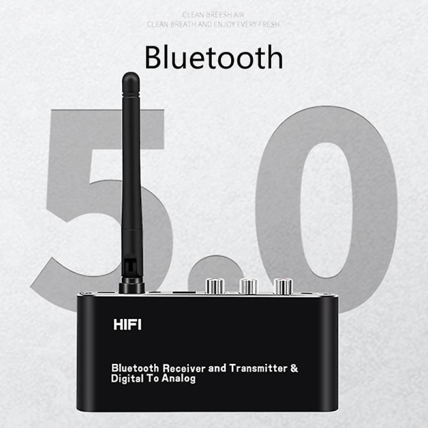 Bluetooth 5.0 Sändare Mottagare Adapter Med Hd True Hifi Långdistans Bluetooth Trådlös Musik svart
