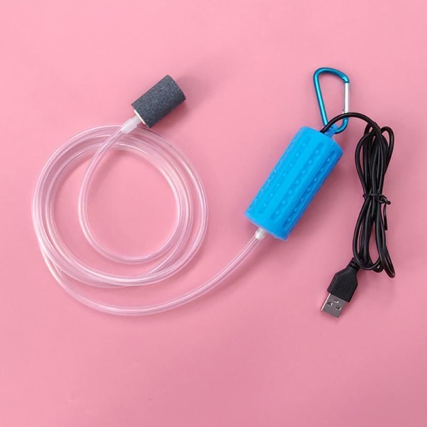 USB mini luftpump vattenpump syrgasluftare Akvarium akvarium bärbart hem Sky Blue