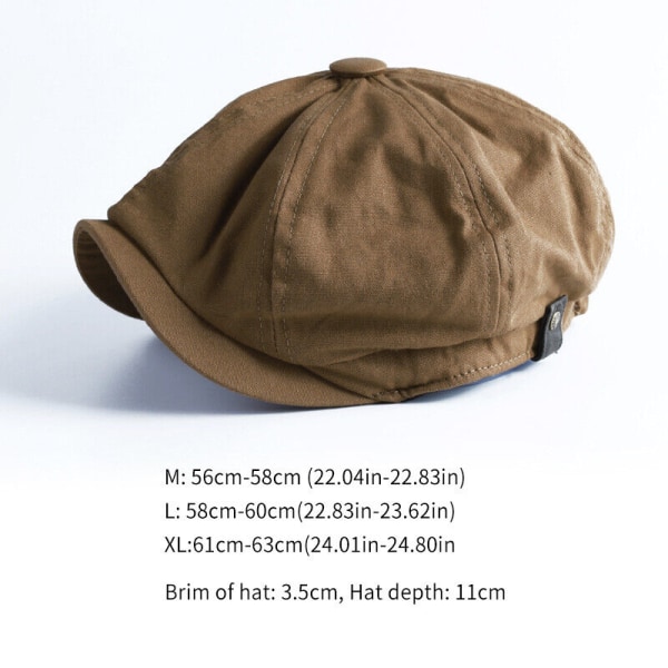 Peaky Blinders keps för män, flat keps, andningsbar baker boy keps, Gatsby golfhatt M 55-58cm