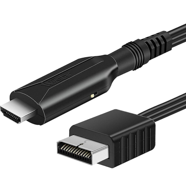Wiistar för PS2 till HDMI-kompatibel Audio Video Converter Adapter svart