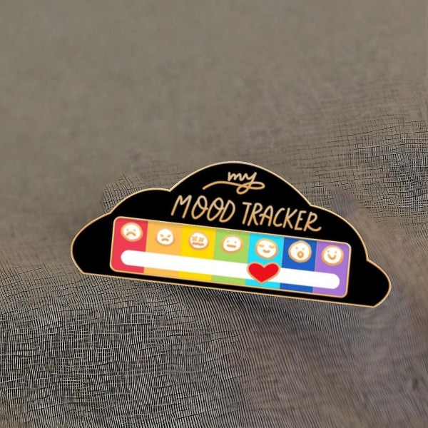 Metall Min Sociala Batteri Humör Brosch Pin Rolig Interaktiv Emallj Badge Pins Present Red