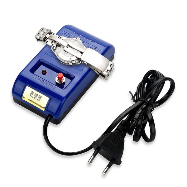 250v Eu Plug Watch Demagnetizer Professional Watch Repair Demagnetizer Lätt att använda Blå QQQ blå