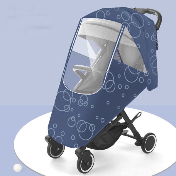 Universal Baby Barnvagn Regnskydd Utomhus Cover Barnvagn Buggy Fönster Blue