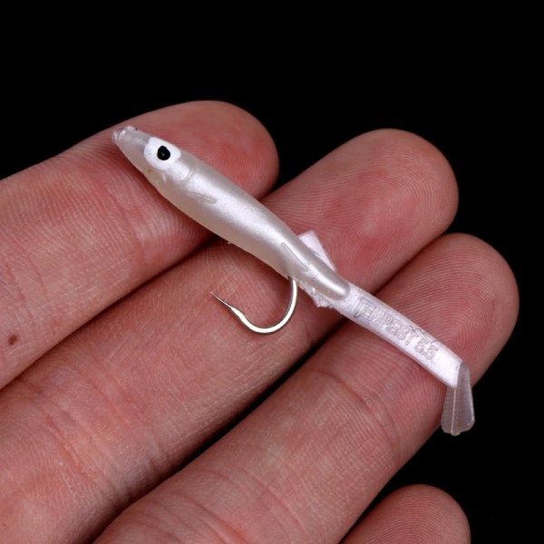 3D ögon ål fiskebeten med krok 3 st mjuka beten set Travelin