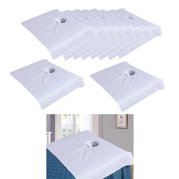 10 stycken Pure Cotton SPA Cover Kosmetisk säng ansikte
