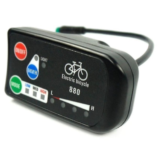 Elektrisk cykeldisplay 36v 48v Ebike Led880 Controller för Kt svart