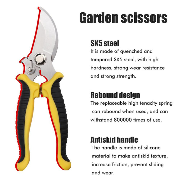 2024 Tunga Rostfria Trädbeskärningssaxar Beskärningssaxar