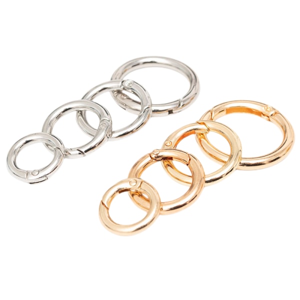 10X Metallfjädergrind O-ring Öppningsbar Nyckelring Väska Bälte Rem Spänne Snäpplås Klämmor Rose Gold 2.5CM