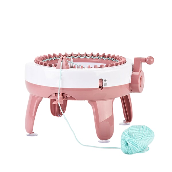 40 Nålar DIY Stickmaskin Vävsats Rundstickning För Scarf Hat Kids rosa
