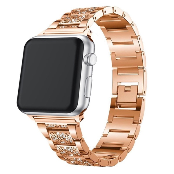 Bling Diamond Strap Metal For iWatch Band For Apple Watch Series 8 7 6 5 SE Rose Gold 38 40 41mm