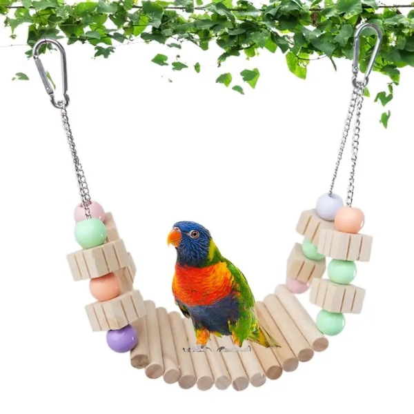 Parrot Bridge Fågel Swing Bridge Stativ Toy Bird Cage Tillbehör