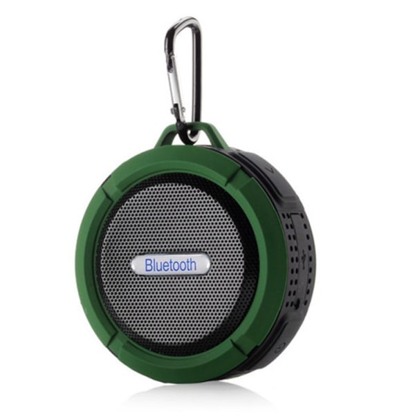 Vattentät trådlös Mini Bluetooth högtalare utomhus uppladdningsbar liten bärbar Green