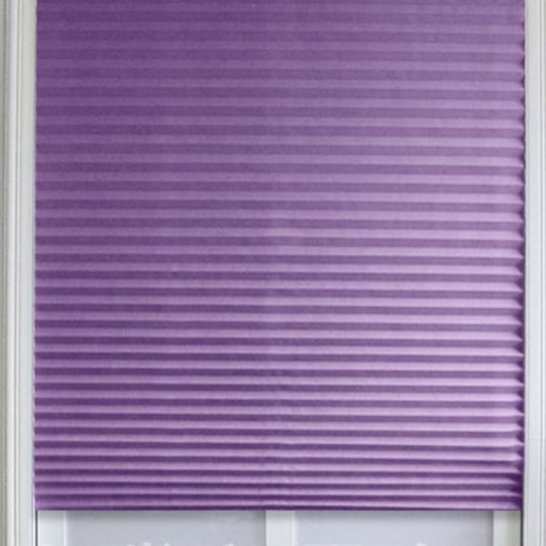 Självhäftande plisségardiner Många storlekar/färger Lättmonterad Uterum Purple 60*150CM