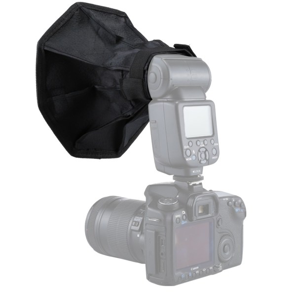 Universal Mini Portable Diffuser Softbox Extern Speedlite Speedlight av digitalkamera vikbar design svart