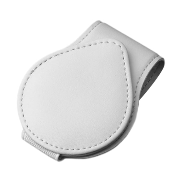 Solglasögonhållare Organizer Väska Bil Visir Solglasögon Clip för Pen Portable White