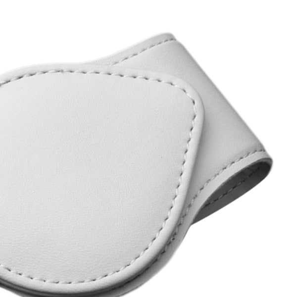 Solglasögonhållare Organizer Väska Bil Visir Solglasögon Clip för Pen Portable White