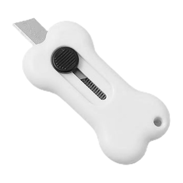 Cartoon Bone Shape Utility Cutter Lätt att använda handverktyg Söt Pocket Box Cutter för kontor White