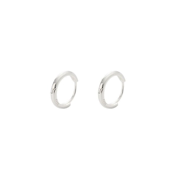 2 Par Minimalistiska Huggie Hoop Örhängen Guld Små runda örhängen 6mm/8mm/10mm/12mm Platinum 12mm