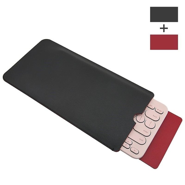 Case Kompatibel med Logitech K380 Bluetooth trådlöst tangentbord Tangentbord ingår ej (svart ) Pu-läder svart