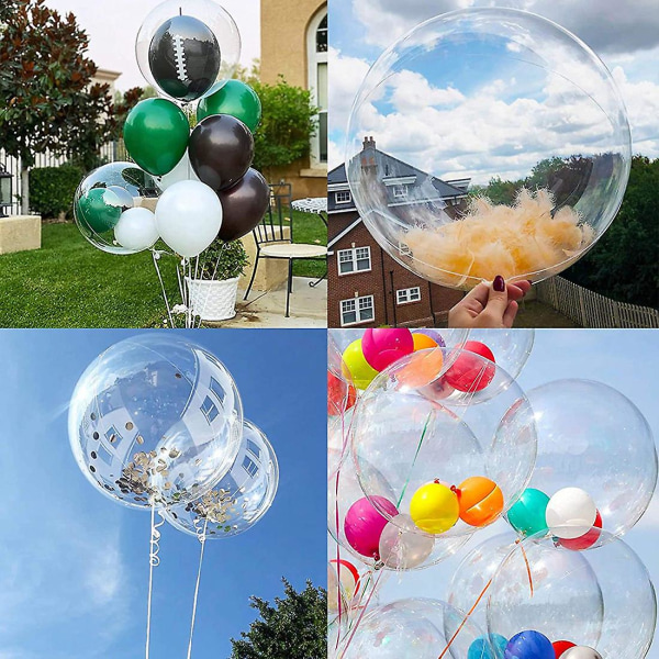 40 st Ballonger Transparent Bubble Ballong Party Ballonger Rengör