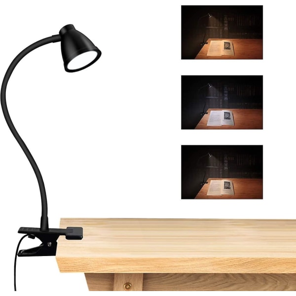 Dimbar Led Clamp skrivbordslampa, hopfällbar arkitektlampa med klämma