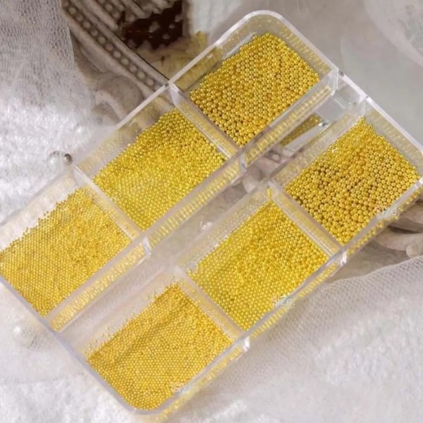 Nagelsmycken Manikyrtillbehör Nageldekorationer Micro Caviar gold