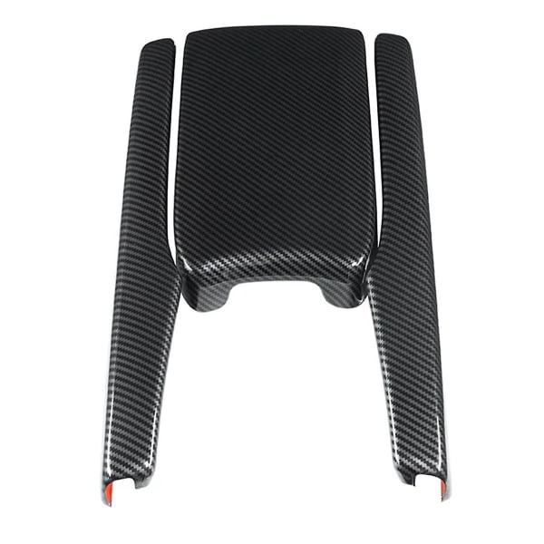 3 st Car Abs Carbon Fiber Central Armstöd Box Panel Cover för 2