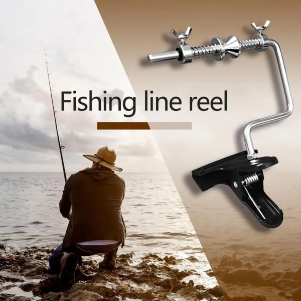 Fishing Line Winder Portable Set Reel Line Spooler Clip Sea Car