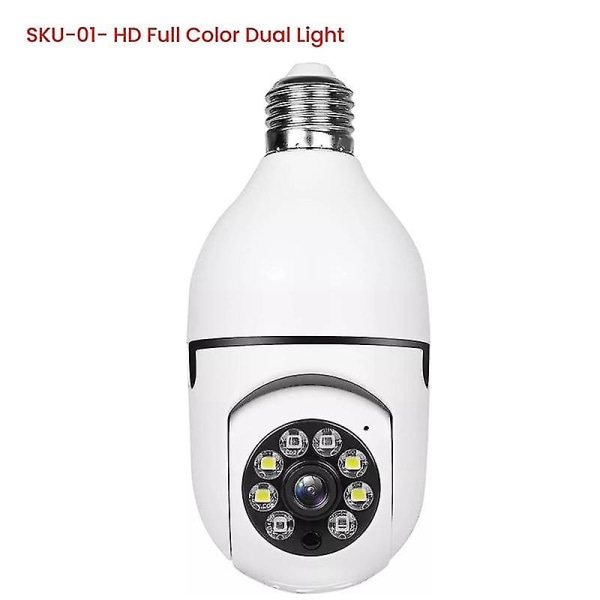 5g Wifi-lampa Nattvision Kamera Övervakning Fullfärg Automat