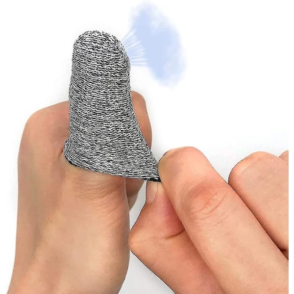 12 st Finger Spjälsängar Skärbeständigt skydd Återanvändbar Anti-halk Finger Sleeve grå