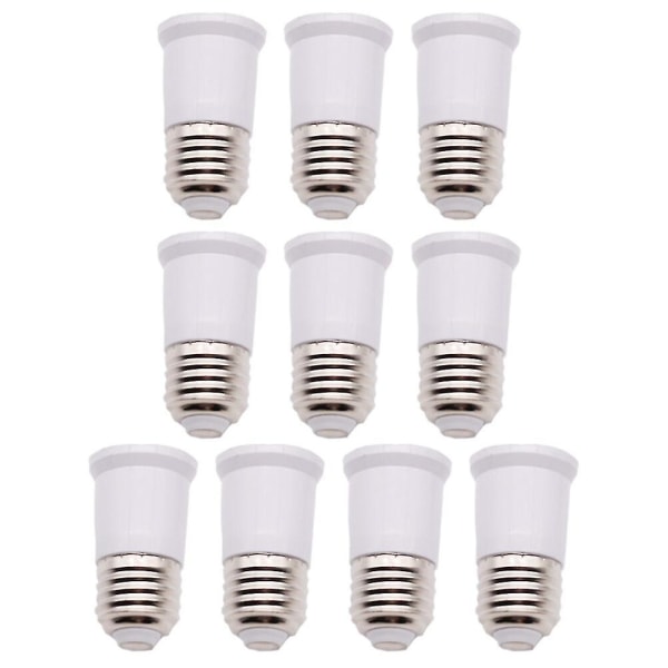 10 st E27 till E27 LED-glödlampsförlängare flexibel glödlampsförlängningsadapter vit