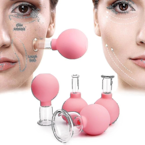Massage Kroppskoppar Gummi Vakuumkoppning Glasögon Ansikte Hudlyftning Kropp Ansiktskoppning Ther QQQ rosa