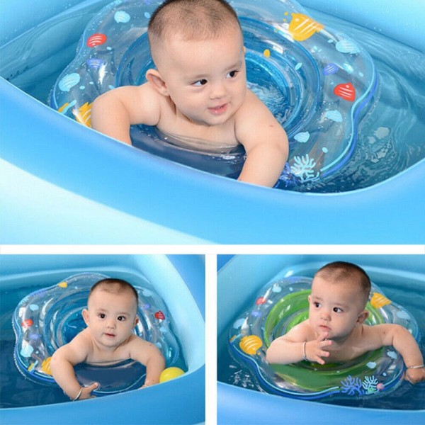 Baby simring Uppblåsbar flytsits Toddler Barn vatten pool simhjälp Leksaker Blue