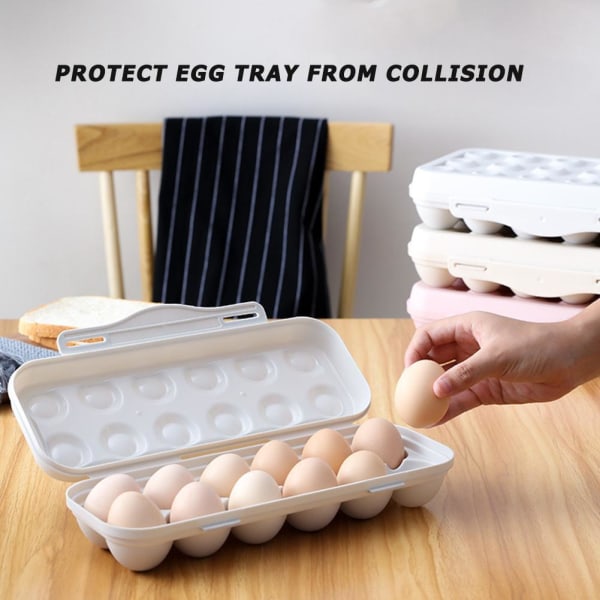 Slitstark äggbrickahållare Köksförvaringslåda Kylskåp Crisper Container Organizer 2ST Gray