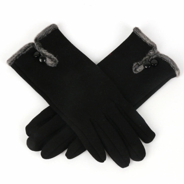 Thermal pekskärmshandskar Dam Stretch Warm Winter Ladies Magic Soft Gloves Black