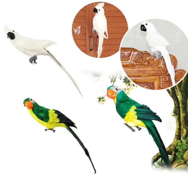 Konstgjord papegoja vacker realistisk skumbird lämplig för Li White CHINA
