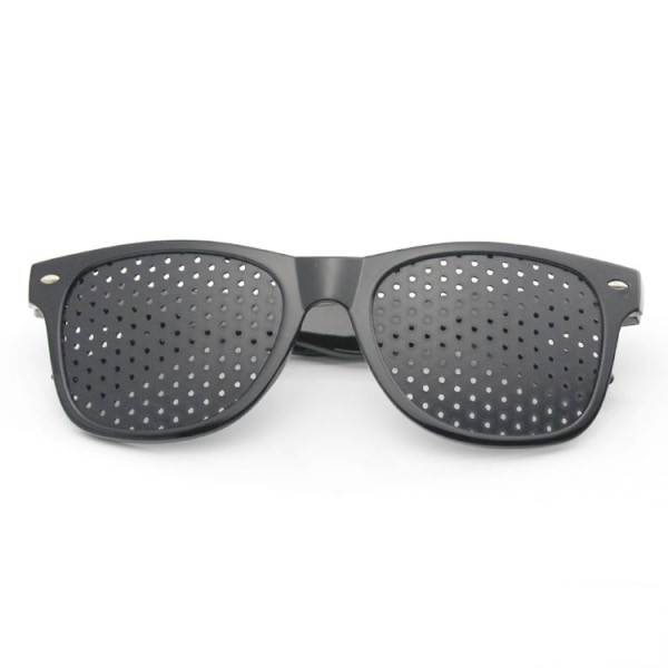 2X Synglasögon Synförbättrare Pin Hole Ögon Träning Träningsglasögon Eyew svart