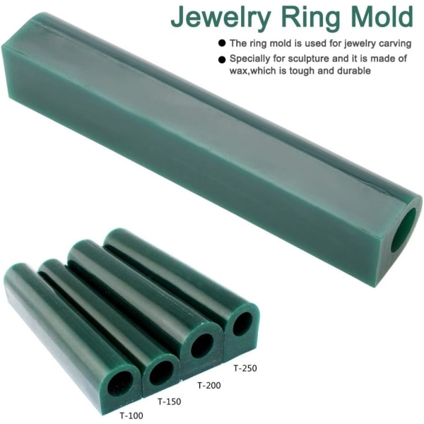 Smyckesringverktyg Grön Snidningsvax Tub Smyckesvax Håltub Gjutning Snidningsvax Ring 1
