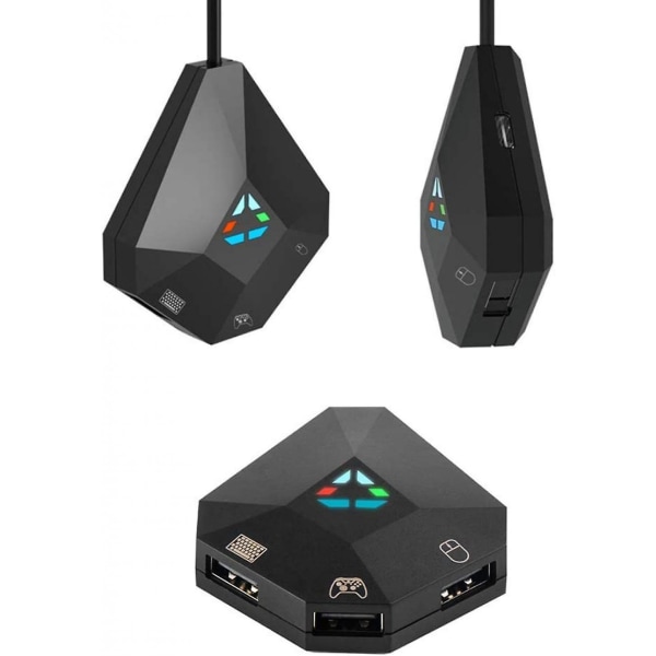 Xbox One tangentbord och musadapter för PS4 PS3 Xbox 360 USB -anslutning Nintendo Switch Lite mus och tangentbord konvertera svart