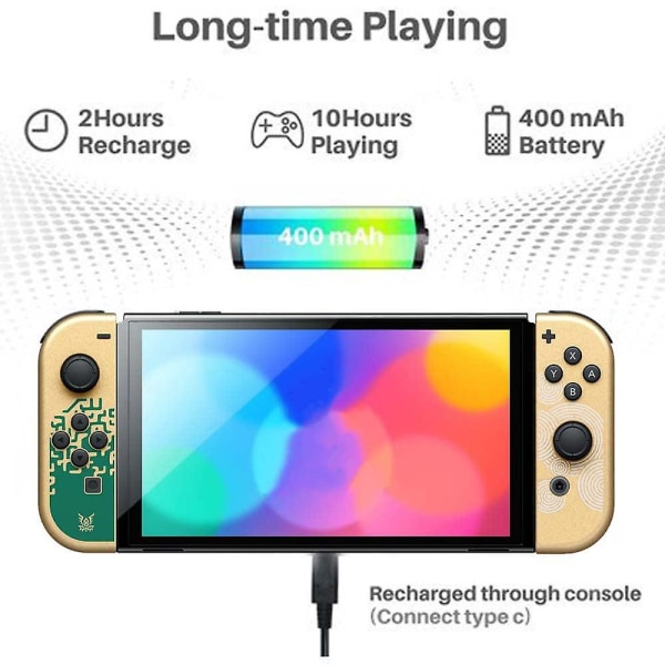 För spelkontroll för Nintendo Switch Joy Con - Tears Of The Kingdom Wireless Joypad (l/r) gul