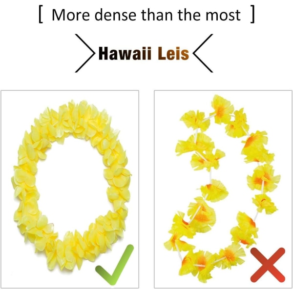 4 st Thicken 41 Inch Hawaiian Leis 4 Color Leis for Graduation P