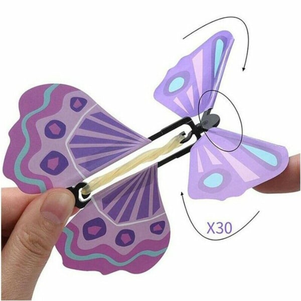 5/20X magic flygande fjäril Windup leksak för födelsedag gratulationskort skämt 10PCS