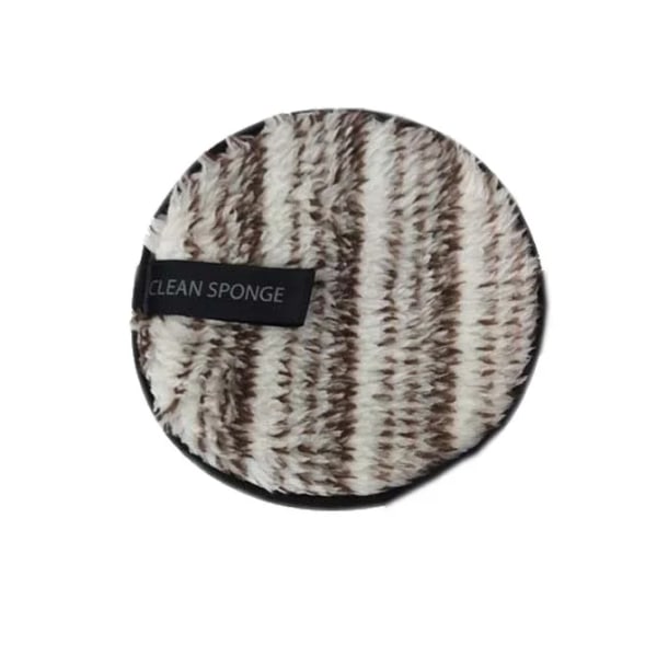 1PC Återanvändbara Makeup Remover Pads Bomullsservetter Mikrofiber Cosmeti Stripe Coffee white