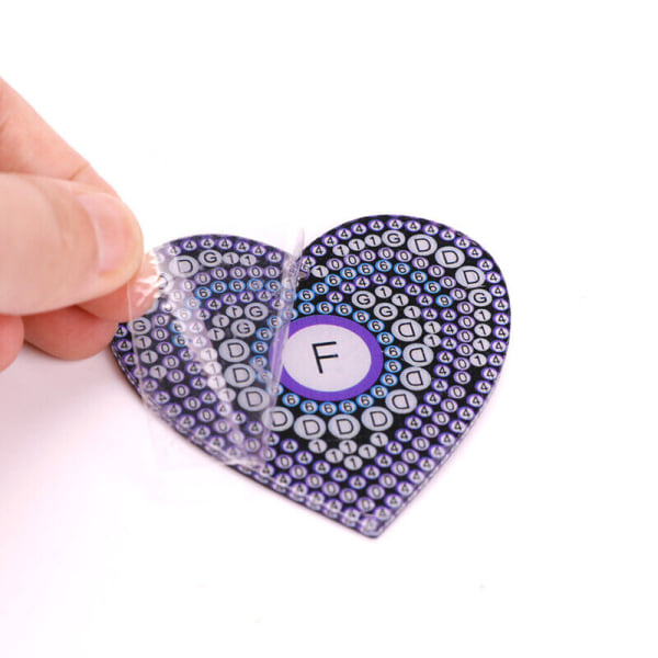 Full Drill 5D Diamond Painting Nyckelring konst Craft Pendant Key Rings Kit Heart-shaped